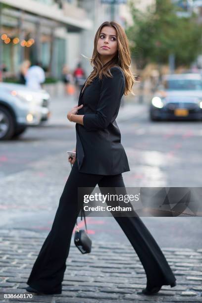 Model Brooks Nader is seen in the Meatpacking District on August 24, 2017 in New York City.