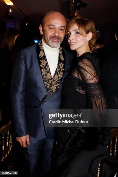 Christian Louboutin and Clotilde Courau attend the OTM Association dinner hosted by Babeth Djian and Pierre Pelegry, to raise funds for the children...