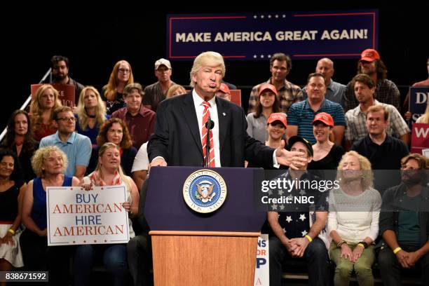 Episode 103 -- Pictured: Alec Baldwin as President Donald Trump during a "Trump Phoenix Rally" on August 24, 2017 --