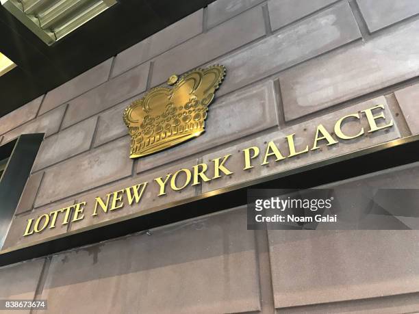 View outside Lotte New York Palace on August 24, 2017 in New York City.