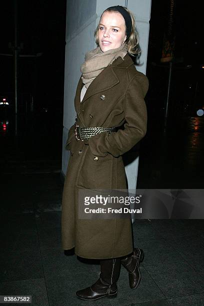 Eva Hertzigova arrives at the premiere of 'Ano Una' at the Curzon Renoir on November 29, 2008 in London, England.