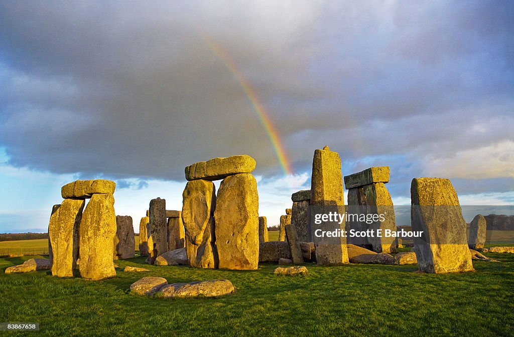Rainbow over Stonehenge