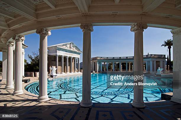 neptune pool at hearst castle, california - hearst castle stock pictures, royalty-free photos & images