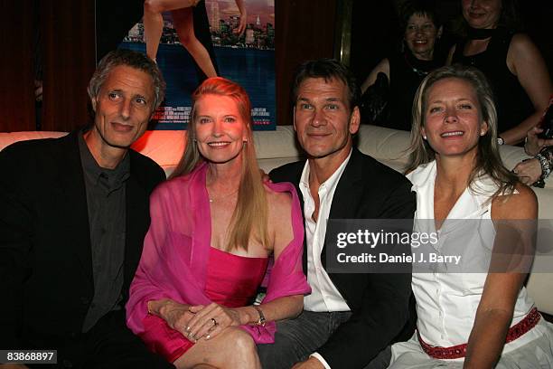 Patrick Swayze, wife Lisa Niemi and friends Robert Baruc, left, and Suzanne Blech, right