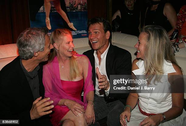 Patrick Swayze, wife Lisa Niemi and friends Robert Baruc, left, and Suzanne Blech, right