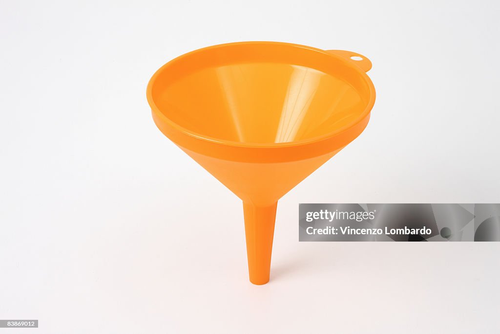 Funnel on White Background.