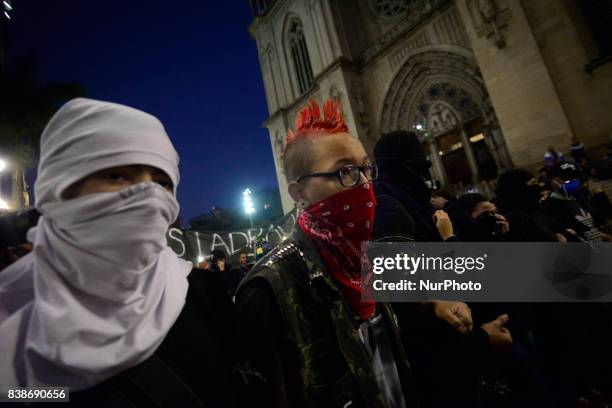 Students protest against the restriction imposed by the City of São Paulo in the use of the Free Student Pass benefit The act was convened by the...