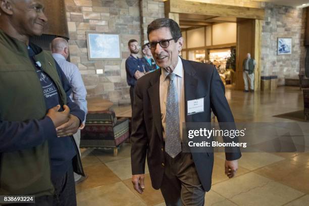 Richard Berner, director of financial research at the Office of Financial Reserve, arrives for a dinner during the Jackson Hole economic symposium,...