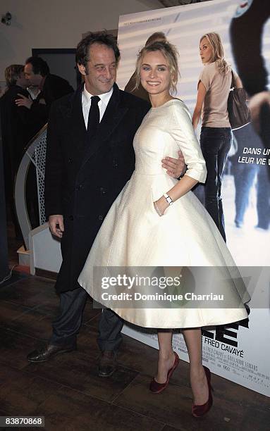 French Actor Vincent Lindon and German Actress Diane Kruger attends "Pour Elle" Paris Premiere at the Paramount Opera on November 30, 2008 in Paris,...