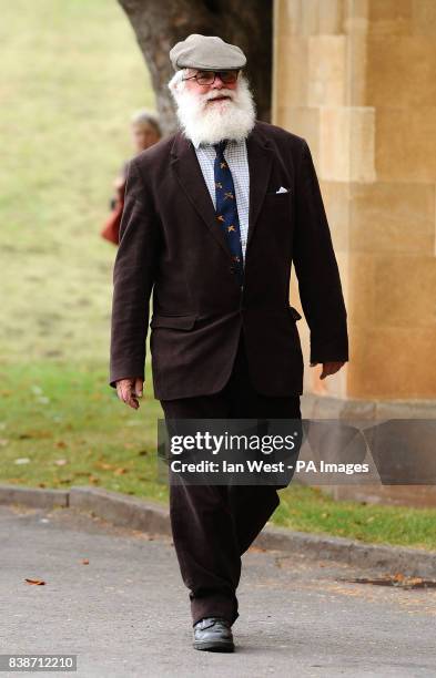 Mourner at the funeral of TV chef Keith Floyd at Ashton Court Mansion in Bristol.