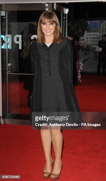 Carol Vorderman arrives for the Royal Film Performance 2011 of Hugo at the Odeon Cinema in Leicester Square, London.