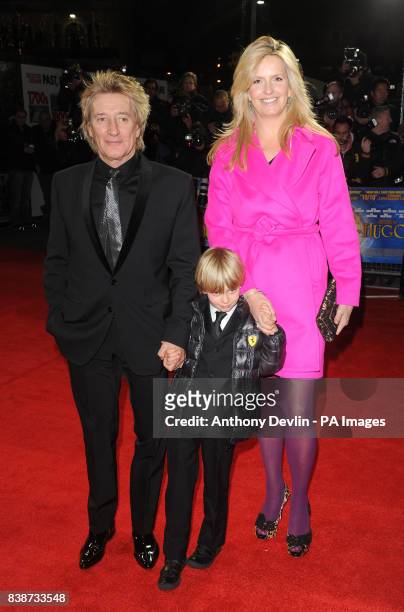 Rod Stewart and Penny Lancaster arrive for the Royal Film Performance 2011 of Hugo at the Odeon Cinema in Leicester Square, London.