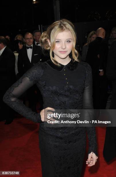 Chloe Moretz arrives for the Royal Film Performance 2011 of Hugo at the Odeon Cinema in Leicester Square, London.