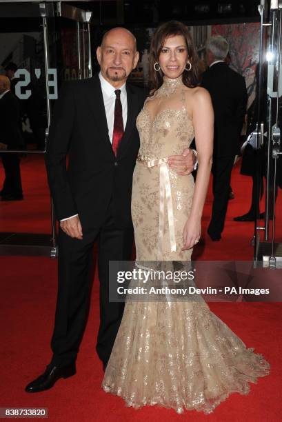 Sir Ben Kingsley wife Daniela Lavender arrive for the Royal Film Performance 2011 of Hugo at the Odeon Cinema in Leicester Square, London.