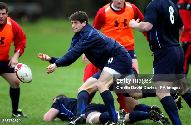 Wales' Lloyd Williams during a training session at The Vale Resort, Hensol.