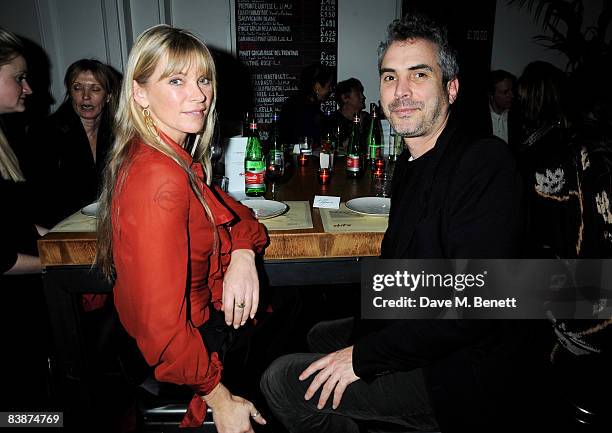 Deborah Leng and Alfonso Cuaron attend The Special Dinner in support of The Warrior Programme, at Obika on December 1, 2008 in London, England.