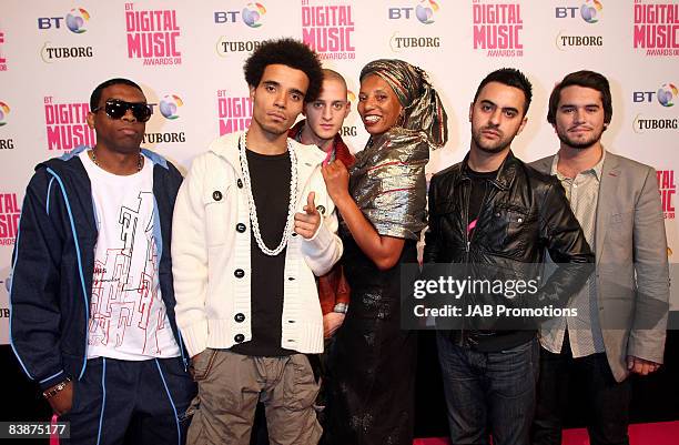 Rapper Akala and guests attends the BT Digital Music Awards 2008 held at The Roundhouse on October 1, 2008 in London, England.