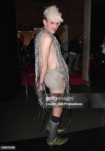 Singer Patrick Wolf attends the BT Digital Music Awards 2008 held at The Roundhouse on October 1, 2008 in London, England.