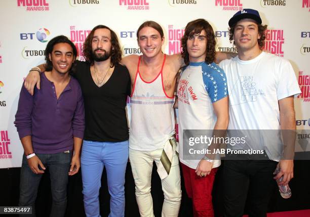 Indie rock group Iglu and Hartly attends the BT Digital Music Awards 2008 held at The Roundhouse on October 1, 2008 in London, England.