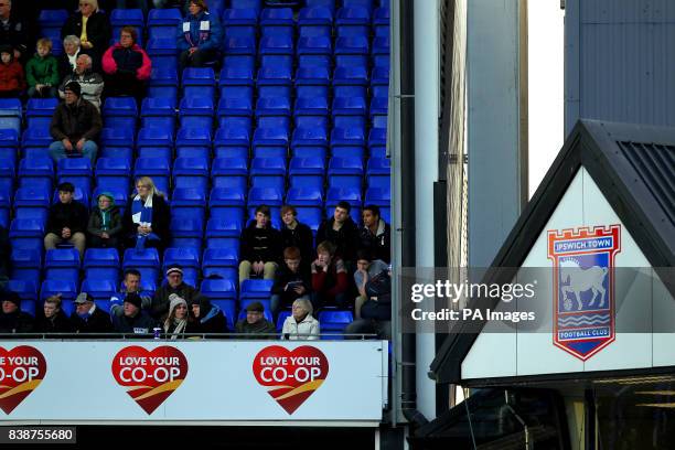 Empty seats in the stands at Portman Road during the npower Championship match at Portman Road, Ipswich.