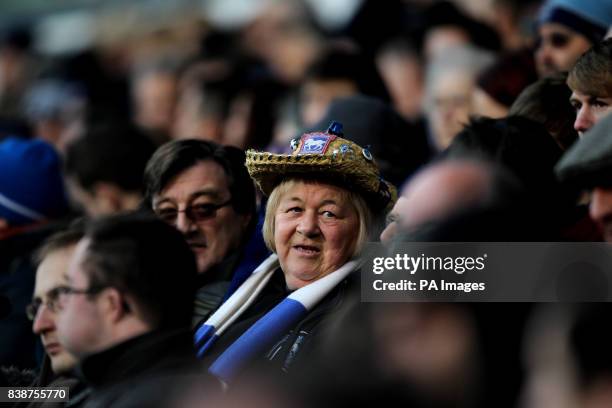 An Ipswich Town fan looks on from the stands during the npower Championship match at Portman Road, Ipswich.