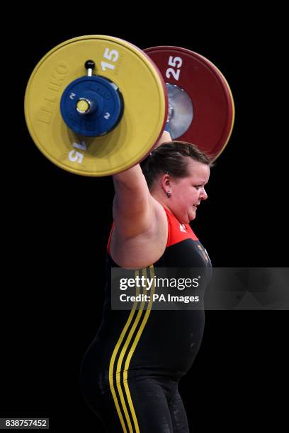 Germany's Kathleen Schoppe in the Women's +75kg