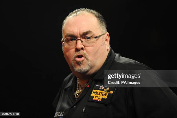 England's Tony O'Shea during the Quater Final during the BDO World Professional Darts Championships at the Lakeside Complex, Surrey.