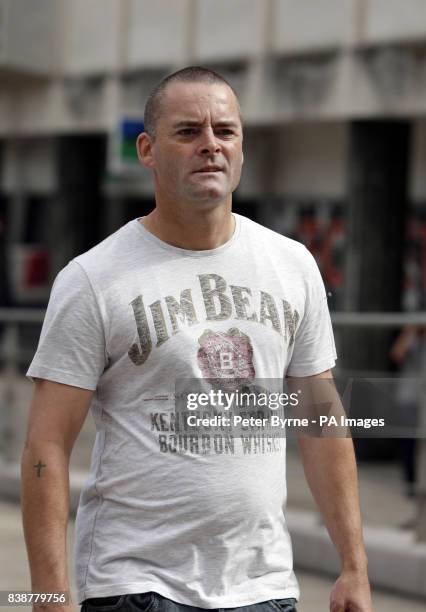 Ralph Bulger, the father of James Bulger, arrives at Liverpool Crown Court to make a victim personal statement to Jon Venables' parole board.