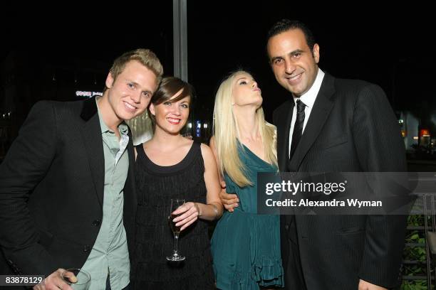 Spencer Pratt, Kimberly Brandon, Heidi Montag, and Sam Nazarian at The Grand Opening of XIV Restaurant on October 14, 2008 in Los Angeles, California.