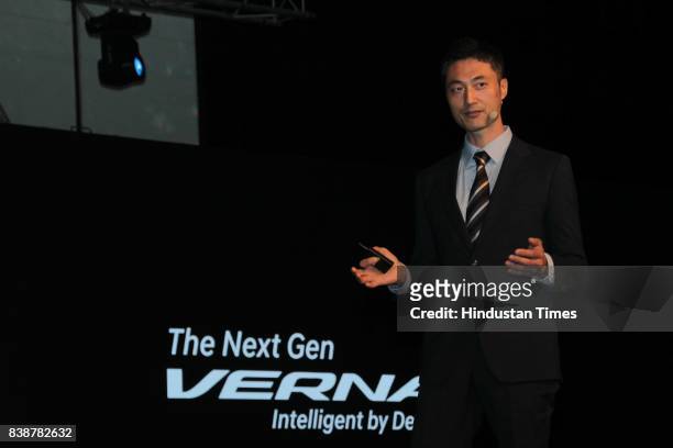 Ha, design director, Hyundai Motor Company during the launch of 5th Generation Super Performer Brand The Next Gen 'Verna' at JW Marriott Hotel, on...