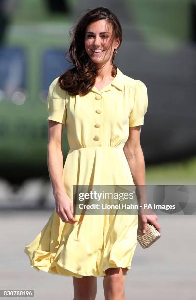 The Duchess of Cambridge arrives at Calgary Airport, Canada.