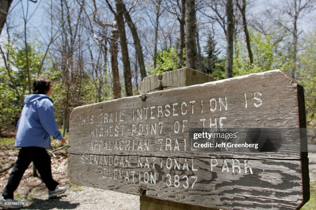 Stony Man Mountain Summit sign.