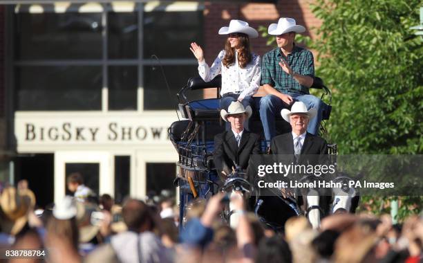 The Duke and Duchess of Cambridge arrive at BMO Centre to watch the Calgary Stampede in Calgary, Alberta, Canada.