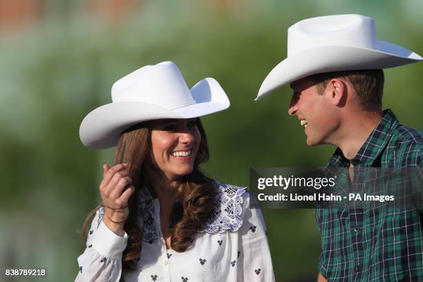 The Duke and Duchess of Cambridge arrive at BMO Centre to watch the Calgary Stampede in Calgary, Alberta, Canada.