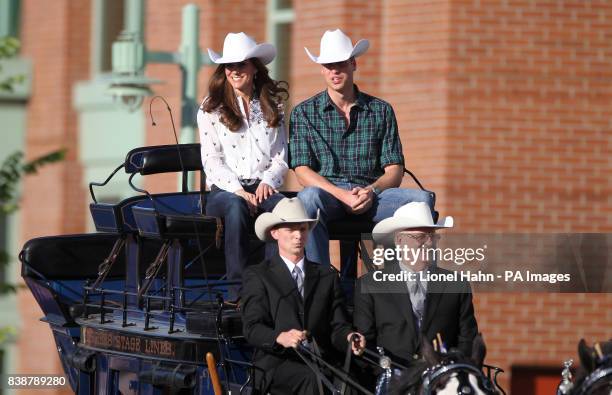The Duke and Duchess of Cambridge arrive at BMO Centre to watch the Calgary Stampede in Calgary, Alberta, Canada.