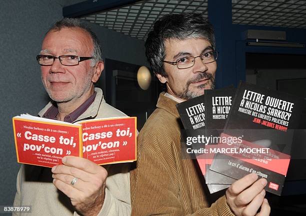 Le militant altermondialiste Hervé Eon et Jean-Jacques Reboux , écrivain et auteur notamment de la "Lettre au Garde des Sceaux pour une...