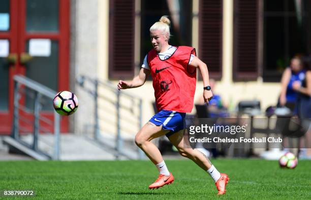 Bethany England of Chelsea during a training session on August 25, 2017 in Schladming, Austria.