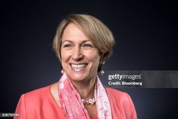 Inga Beale, chief executive officer of Lloyds of London, poses for a photograph following a Bloomberg Television interview in London, U.K., on...