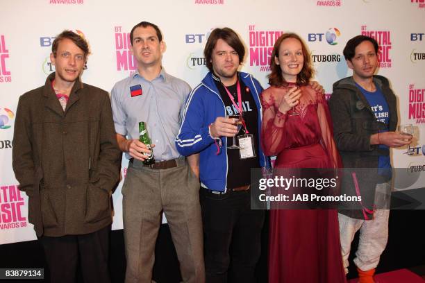 Indie rock group British Sea Power attends the BT Digital Music Awards 2008 held at The Roundhouse on October 1, 2008 in London, England.