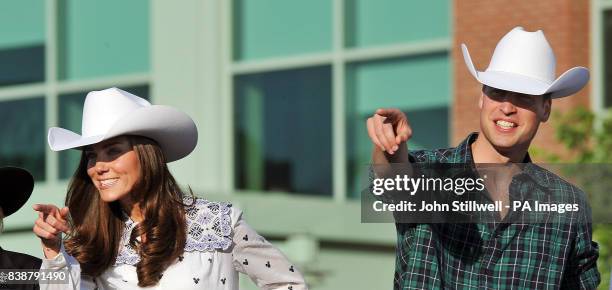 The Duke and Duchess of Cambridge arrive at the BMO Centre to watch the Calgary Stampede in Calgary, Alberta, Canada.