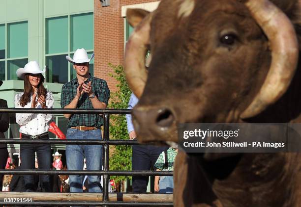 The Duke and Duchess of Cambridge arrive at the BMO Centre to watch the Calgary Stampede in Calgary, Alberta, Canada.