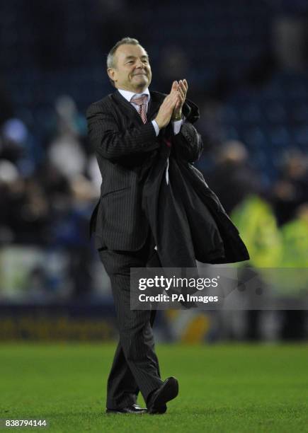 Charlton Athletic's caretaker Manager Keith Peacock waves good bye to the fans during the npower League One match at Hillsborough, Sheffield.