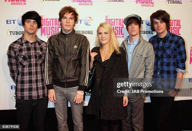 Indie rock group Hadouken! attends the BT Digital Music Awards 2008 held at The Roundhouse on October 1, 2008 in London, England.