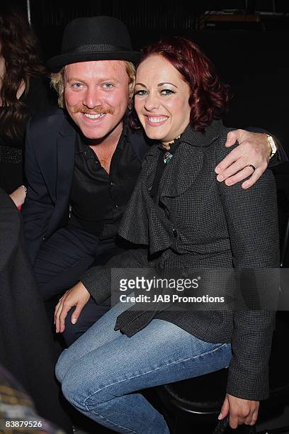 Comedian Leigh Francis and TV presenter Sarah Cawood attends the BT Digital Music Awards 2008 held at The Roundhouse on October 1, 2008 in London,...