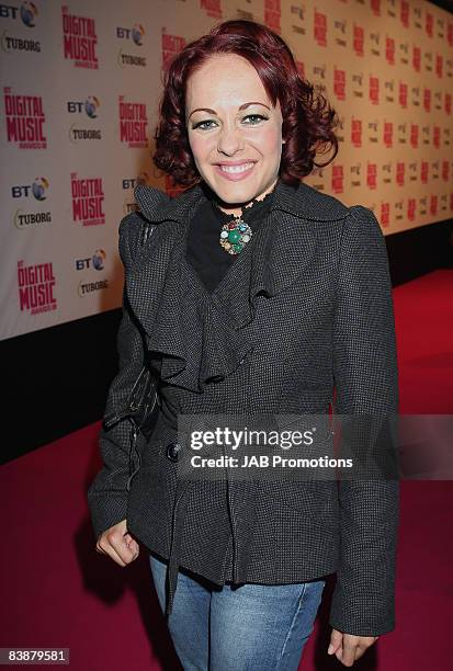 Presenter Sarah Cawood attends the BT Digital Music Awards 2008 held at The Roundhouse on October 1, 2008 in London, England.