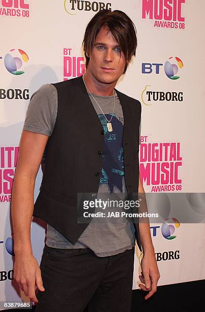 Musician and DJ Basshunter attends the BT Digital Music Awards 2008 held at The Roundhouse on October 1, 2008 in London, England.