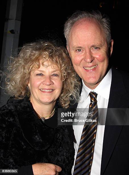 John Lithgow and wife Mary Yeager pose at the after party for the opening night of the revival of Arthur Miller's "All My Sons" on Broadway at espace...