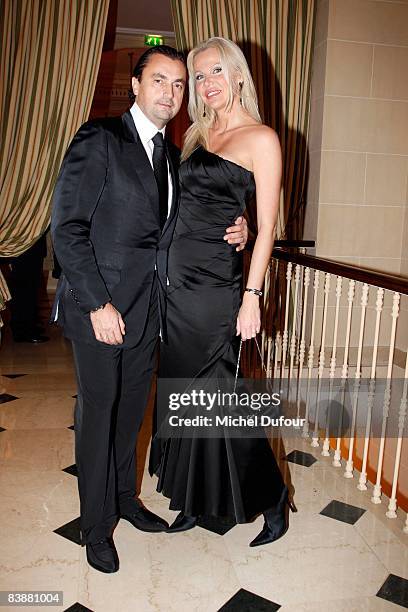 Henri Leconte and his wife Florentine Leconte attend 'The Best' Awards 2008 at the Bristol Hotel on December 01, 2008 in Paris, France.