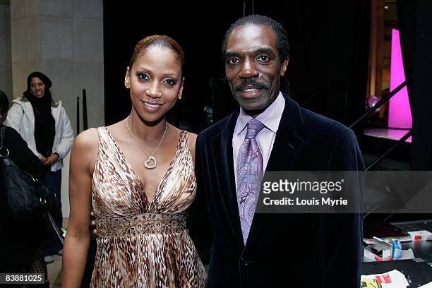 Actress Holly Robinson Peete and designer Kevan Hall attend the "Arriving in Style" trunk show presented by Lexus at the Ronald Reagan Building and...