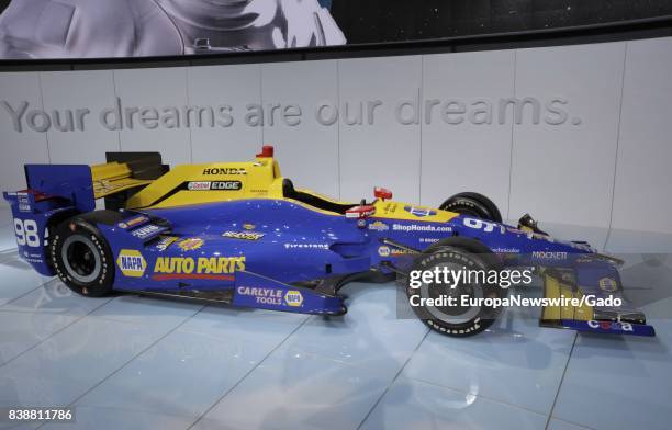 Formula 1 race car for Napa Auto Parts during the 2017 New York International Auto Show Press Day at Jacob K Javits Convention Center in New York...